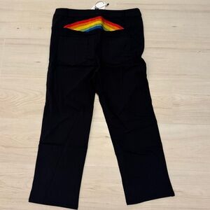 Unique Vintage Black Jeans with Rainbow Detail NWT